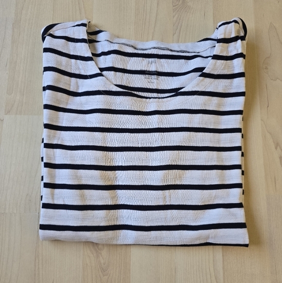 J. Jill Tops - J.Jill Pima Slub Scoop Neck Side Slit Tee Size Large Petite